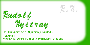 rudolf nyitray business card